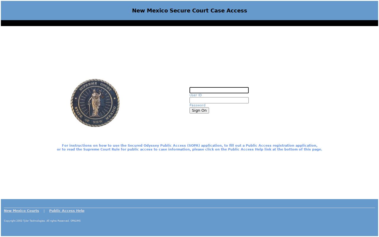 San Miguel County case search legacy Secure Odyssey login