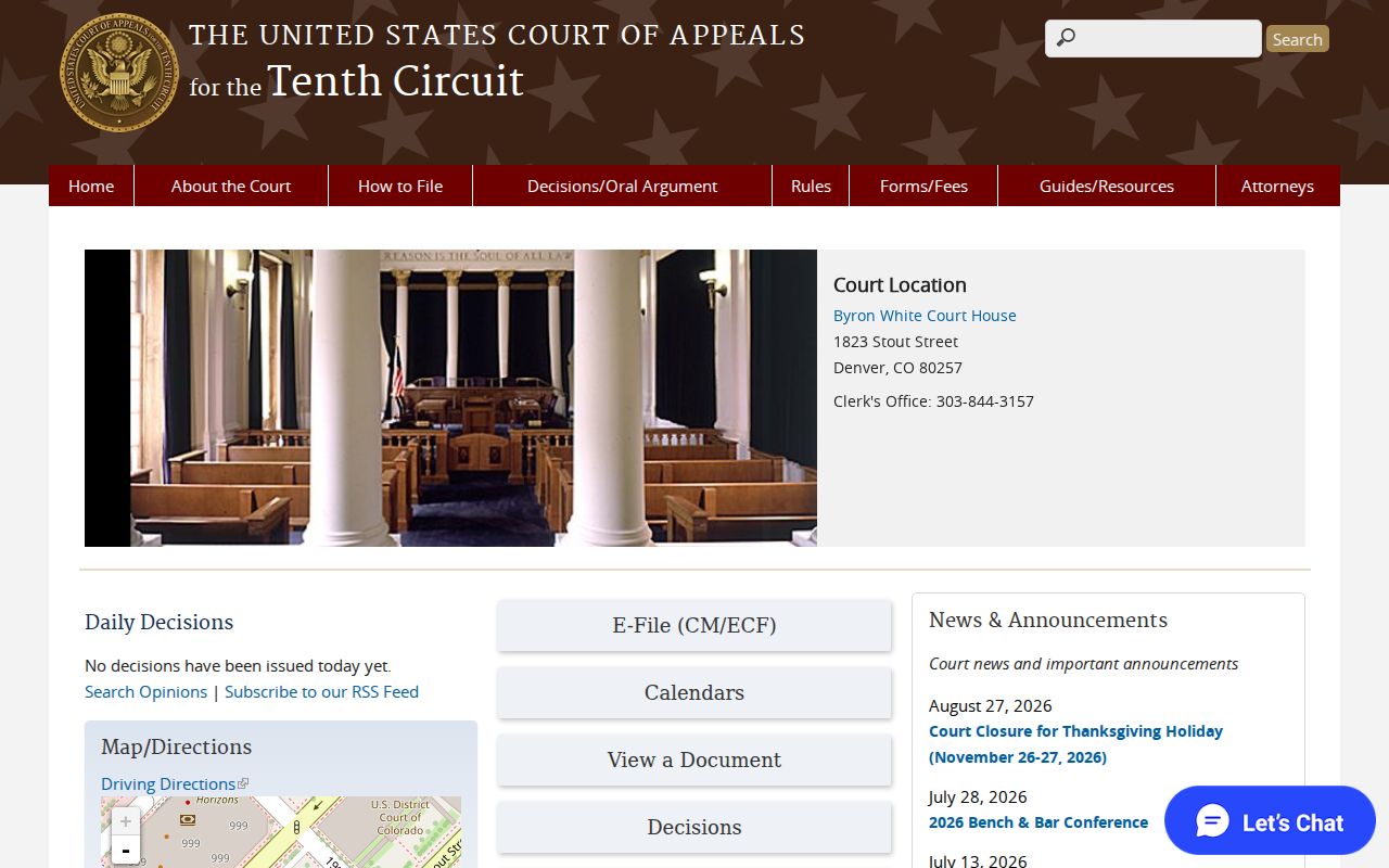 Mosquero court docket Tenth Circuit court of appeals